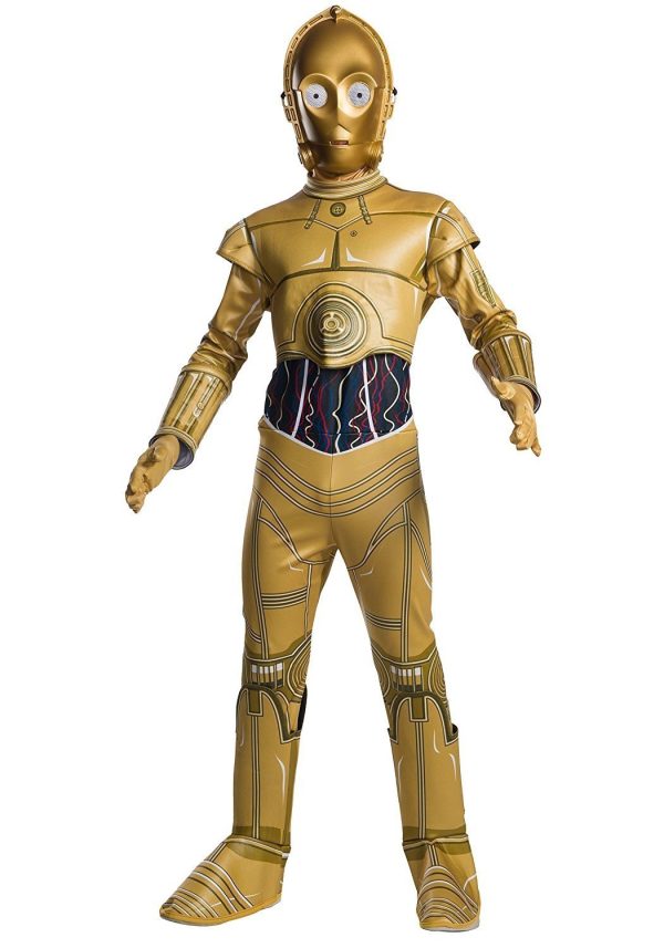 Fantasia C-3PO Robô Star Wars Infantil Luxo Fantasia C-3PO Robô Star Wars Infantil Luxo