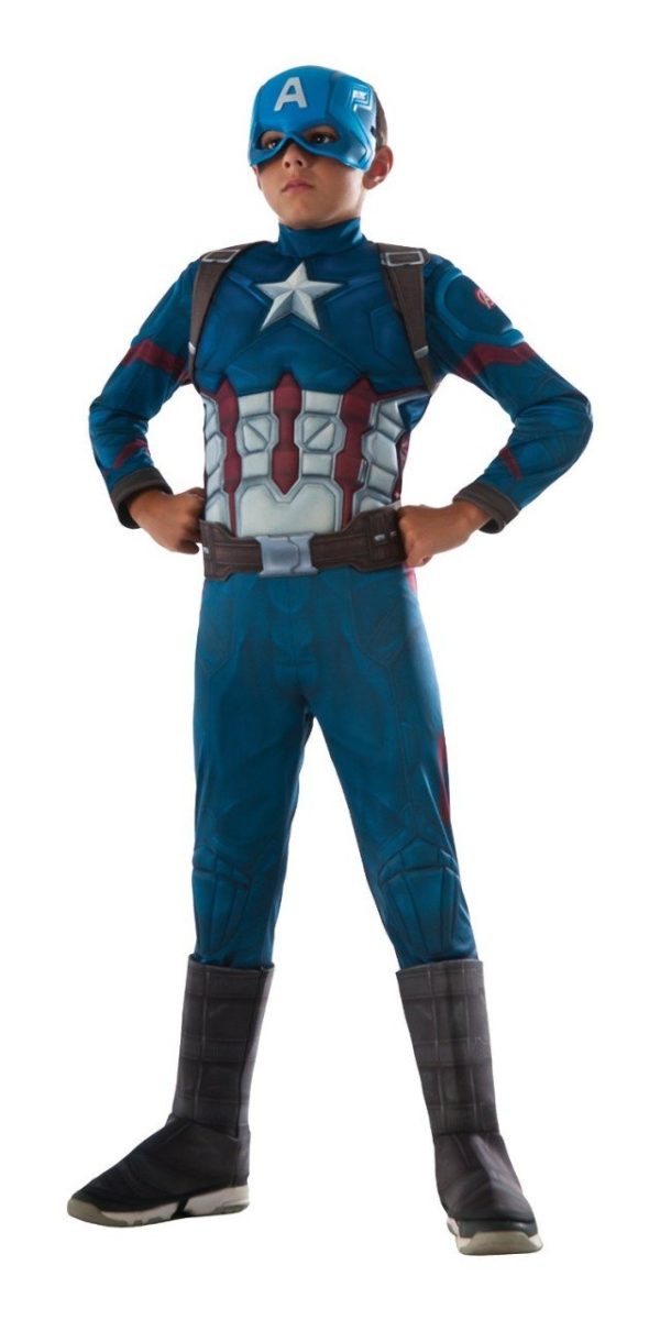 Fantasia Capitão América Guerra Civil Musculos Infantil Fantasia Capitão América Guerra Civil Musculos Infantil