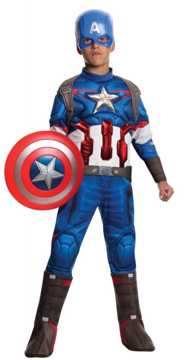 Fantasia Capitão América Os Vingadores 2 Era de Ultron Musculos Infantil Fantasia Capitão América Os Vingadores 2 Era de Ultron Musculos Infantil