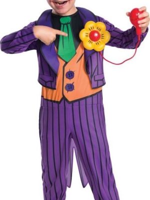 Fantasia Coringa Infantil Clássica com Flor Fantasia Coringa Infantil Clássica com Flor