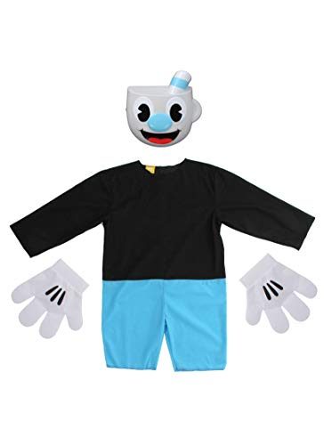 Fantasia Cuphead Mugman Infantil Azul Fantasia Cuphead Mugman Infantil Azul