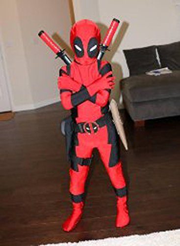 Fantasia DeadPool Spandex Infantil Clássica Fantasia DeadPool Spandex Infantil Clássica