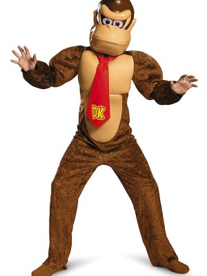 Fantasia Donkey Kong Infantil Super Mario Luxo Fantasia Donkey Kong Infantil Super Mario Luxo