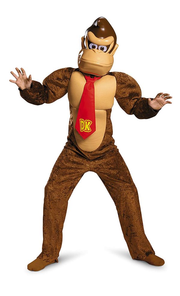 Fantasia Donkey Kong Infantil Super Mario Luxo Fantasia Donkey Kong Infantil Super Mario Luxo