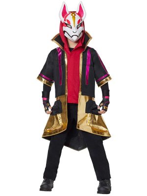 Fantasia Drift Fortnite Casaco Longo Infantil Luxo Fantasia Drift Fortnite Casaco Longo Infantil Luxo