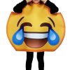 Fantasia Emoji Chorando de Rir Infantil Luxo