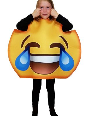 Fantasia Emoji Chorando de Rir Infantil Luxo Fantasia Emoji Chorando de Rir Infantil Luxo