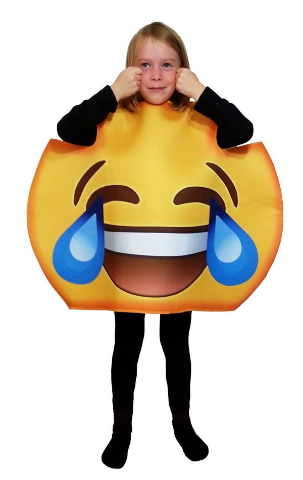Fantasia Emoji Chorando de Rir Infantil Luxo Fantasia Emoji Chorando de Rir Infantil Luxo