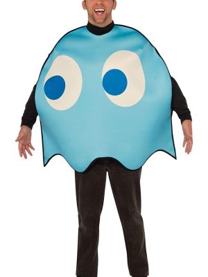 Fantasia Fantasma Azul PacMan Luxo Adulto Fantasia Fantasma Azul PacMan Luxo Adulto