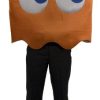 Fantasia Fantasma Laranja PacMan Luxo Adulto