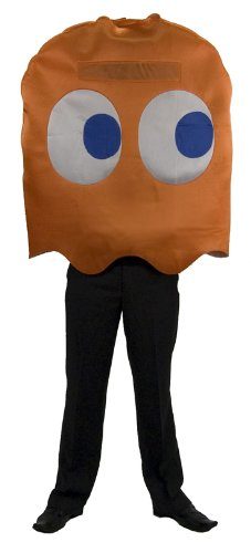 Fantasia Fantasma Laranja PacMan Luxo Adulto Fantasia Fantasma Laranja PacMan Luxo Adulto