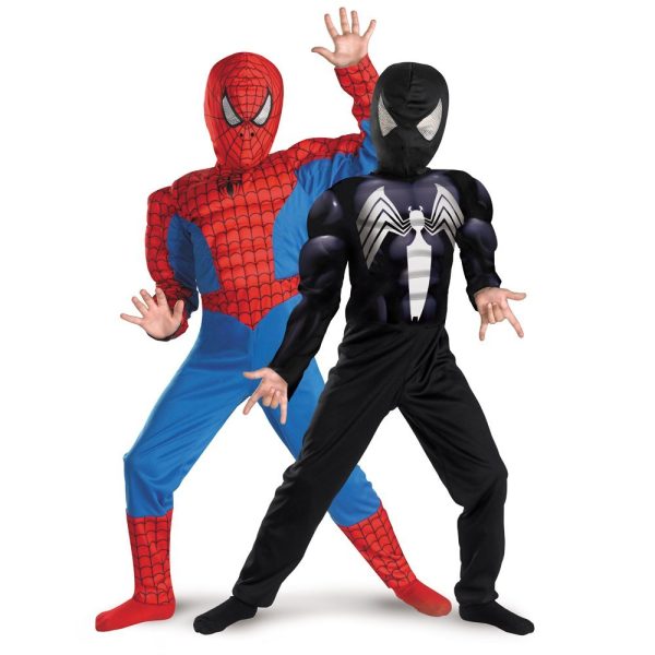Fantasia Homem Aranha Infantil Dupla Face com Músculos Fantasia Homem Aranha Infantil Dupla Face com Músculos