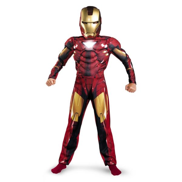 Fantasia Homem de Ferro Infantil com Músculos Fantasia Homem de Ferro Infantil com Músculos