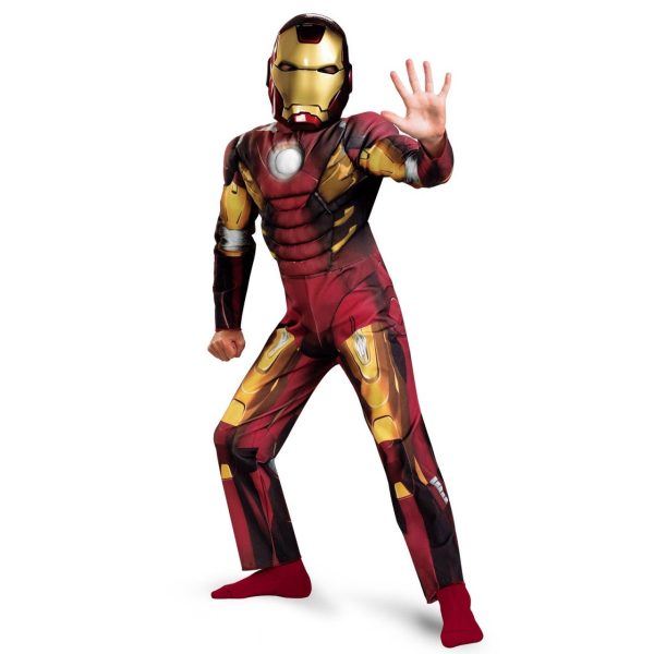 Fantasia Homem de Ferro Infantil com Músculos Os Vingadores Fantasia Homem de Ferro Infantil com Músculos Os Vingadores