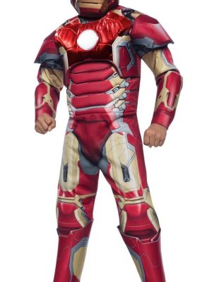 Fantasia Homem de Ferro Os Vingadores 2 Era de Ultron Musculos Infantil