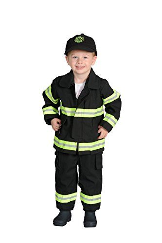 Fantasia Infantil Bombeiro Clássica Luxo Preta Fantasia Infantil Bombeiro Clássica Luxo Preta