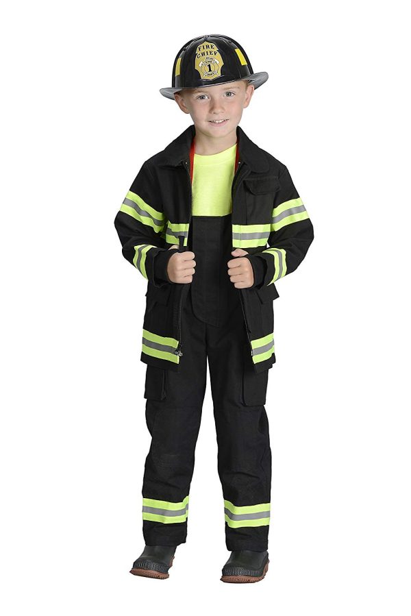 Fantasia Infantil Bombeiro Clássica Luxo Preta Fantasia Infantil Bombeiro Clássica Luxo Preta