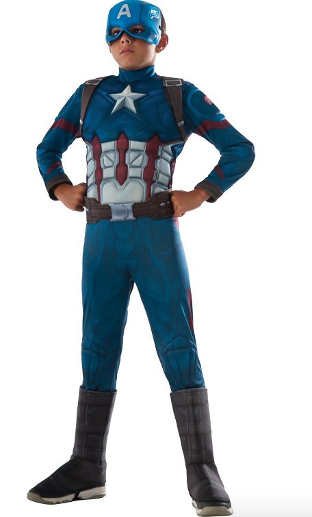 Fantasia Infantil Capitão América com Músculos Luxo Fantasia Infantil Capitão América com Músculos Luxo