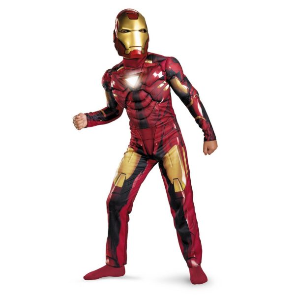 Fantasia Infantil com Músculos e Luz no Peito Homem de Ferro Iron Man Fantasia Infantil com Músculos e Luz no Peito Homem de Ferro Iron Man