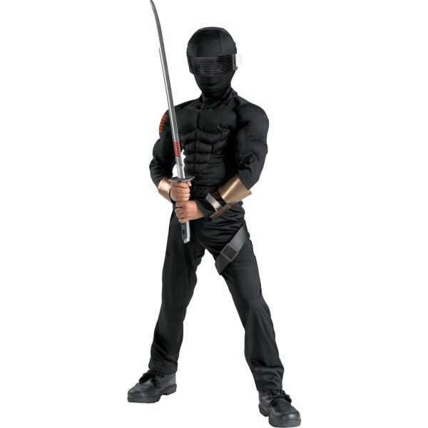 Fantasia Infantil GI Joe Snake Eyes com Músculos Fantasia Infantil GI Joe Snake Eyes com Músculos