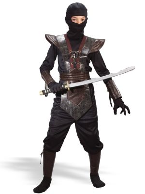 Fantasia Infantil Ninja Lutador de Couro Fantasia Infantil Ninja Lutador de Couro