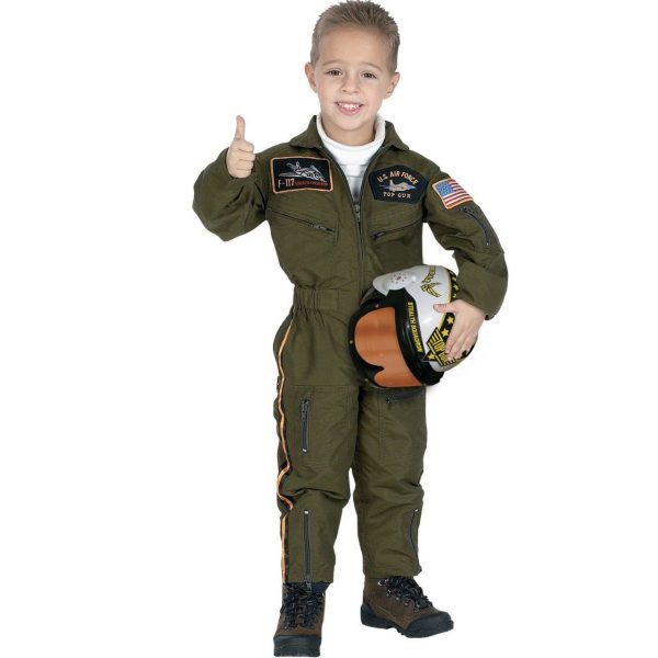 Fantasia Infantil Piloto da Força Aérea Americana Top Gun Luxo Fantasia Infantil Piloto da Força Aérea Americana Top Gun Luxo