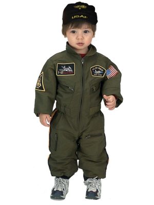 Fantasia Infantil Piloto de Caça da Força Aérea Americana Luxo Fantasia Infantil Piloto de Caça da Força Aérea Americana Luxo