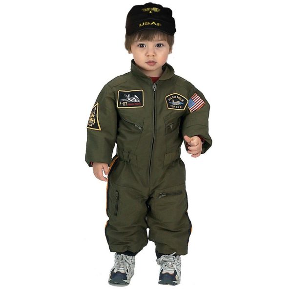 Fantasia Infantil Piloto de Caça da Força Aérea Americana Luxo Fantasia Infantil Piloto de Caça da Força Aérea Americana Luxo