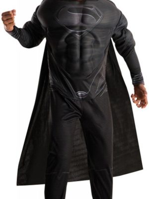 Fantasia Infantil Super Homem de Aço Preto