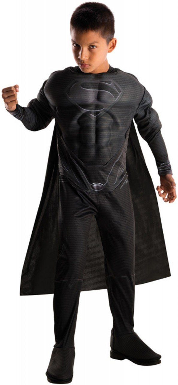 Fantasia Infantil Super Homem de Aço Preto Fantasia Infantil Super Homem de Aço Preto
