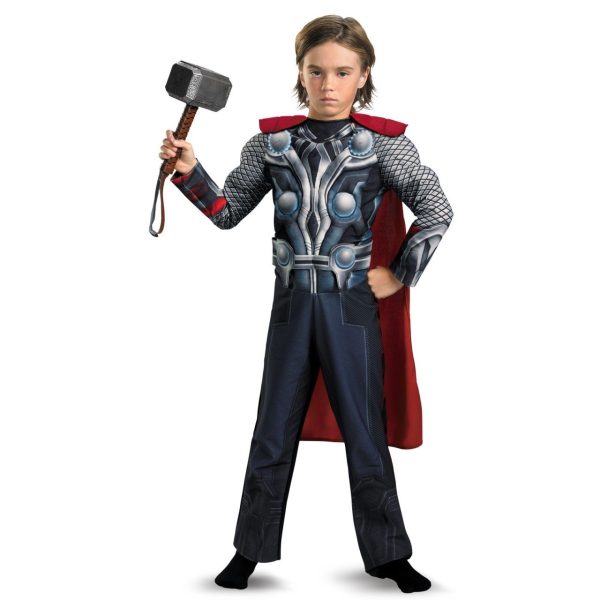 Fantasia Infantil Thor com Músculos e Luz no Peito Luxo Fantasia Infantil Thor com Músculos e Luz no Peito Luxo