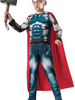 Fantasia Infantil Thor com Músculos Os Vingadores Assemble Completo Fantasia Infantil Thor com Músculos Os Vingadores Assemble Completo