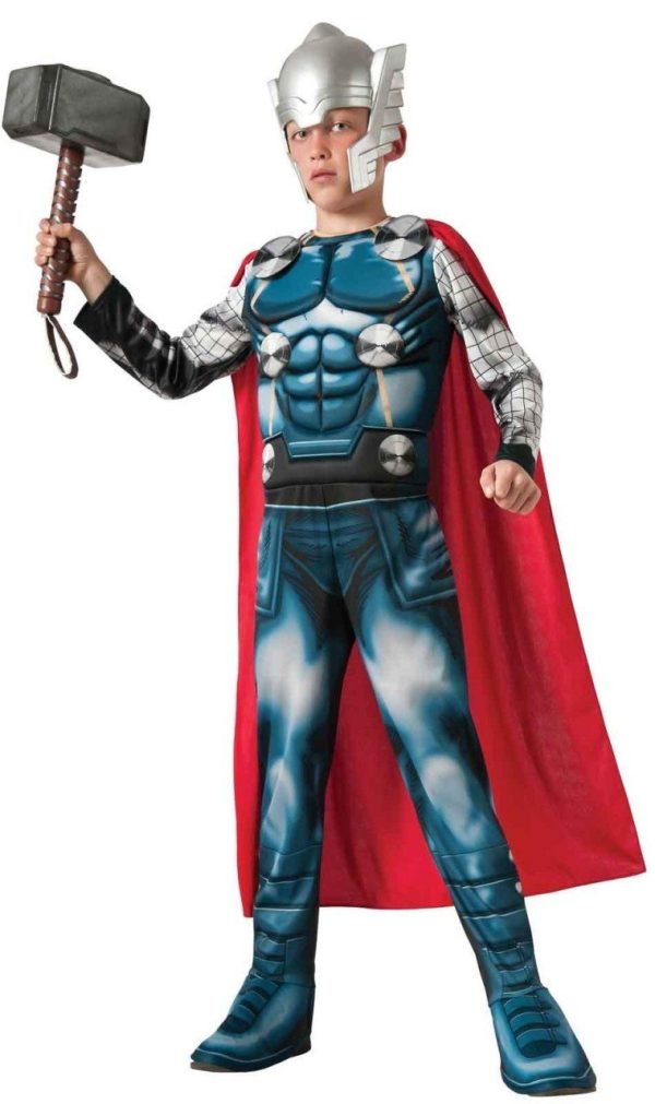 Fantasia Infantil Thor com Músculos Os Vingadores Assemble Completo Fantasia Infantil Thor com Músculos Os Vingadores Assemble Completo
