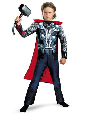 Fantasia Infantil Thor com Músculos Os Vingadores Luxo Fantasia Infantil Thor com Músculos Os Vingadores Luxo