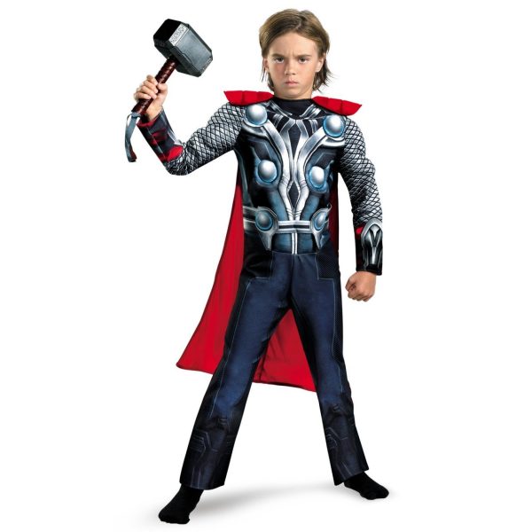 Fantasia Infantil Thor com Músculos Os Vingadores Luxo Fantasia Infantil Thor com Músculos Os Vingadores Luxo