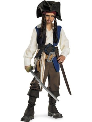 Fantasia Jack Sparrow Infantil Piratas do Caribe Luxo
