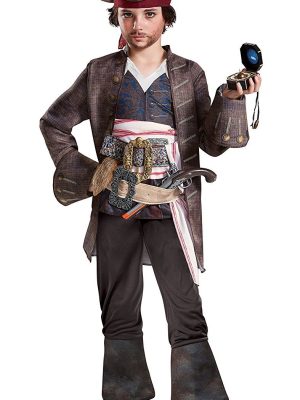 Fantasia Jack Sparrow Piratas do Caribe Luxo Infantil POTC5 Fantasia Jack Sparrow Piratas do Caribe Luxo Infantil POTC5