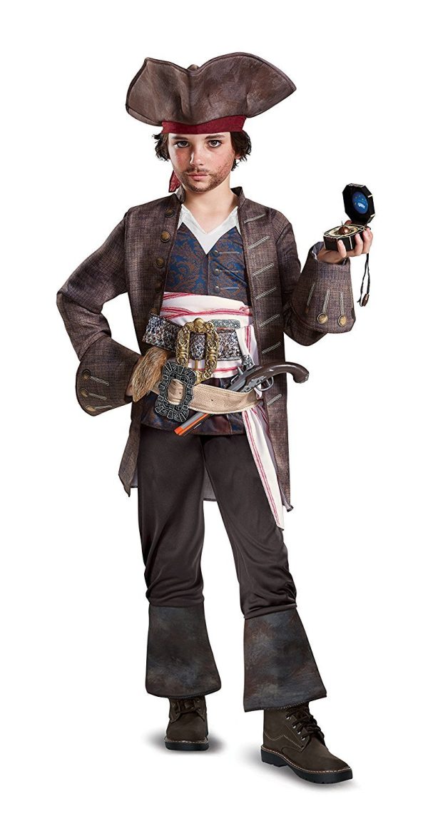 Fantasia Jack Sparrow Piratas do Caribe Luxo Infantil POTC5