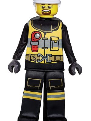 Fantasia Lego Bombeiro Luxo Fantasia Lego Bombeiro Luxo