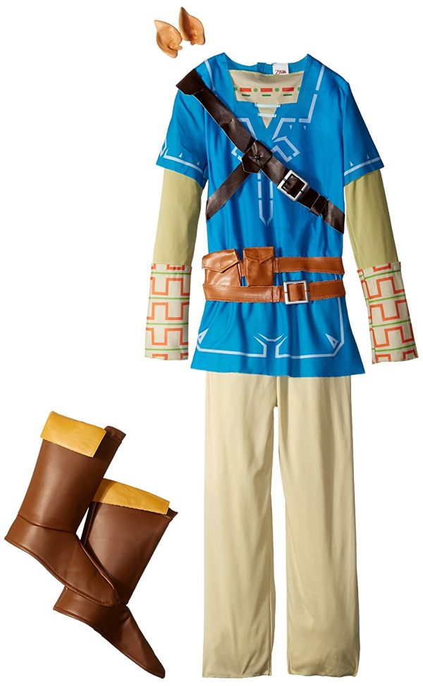 Fantasia Link Lenda da Zelda Sopro da Natureza Infantil Luxo Fantasia Link Lenda da Zelda Sopro da Natureza Infantil Luxo