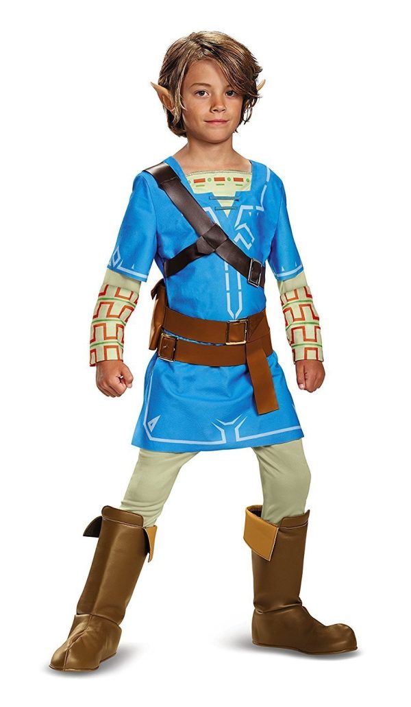 Fantasia Link Lenda da Zelda Sopro da Natureza Infantil Luxo Fantasia Link Lenda da Zelda Sopro da Natureza Infantil Luxo