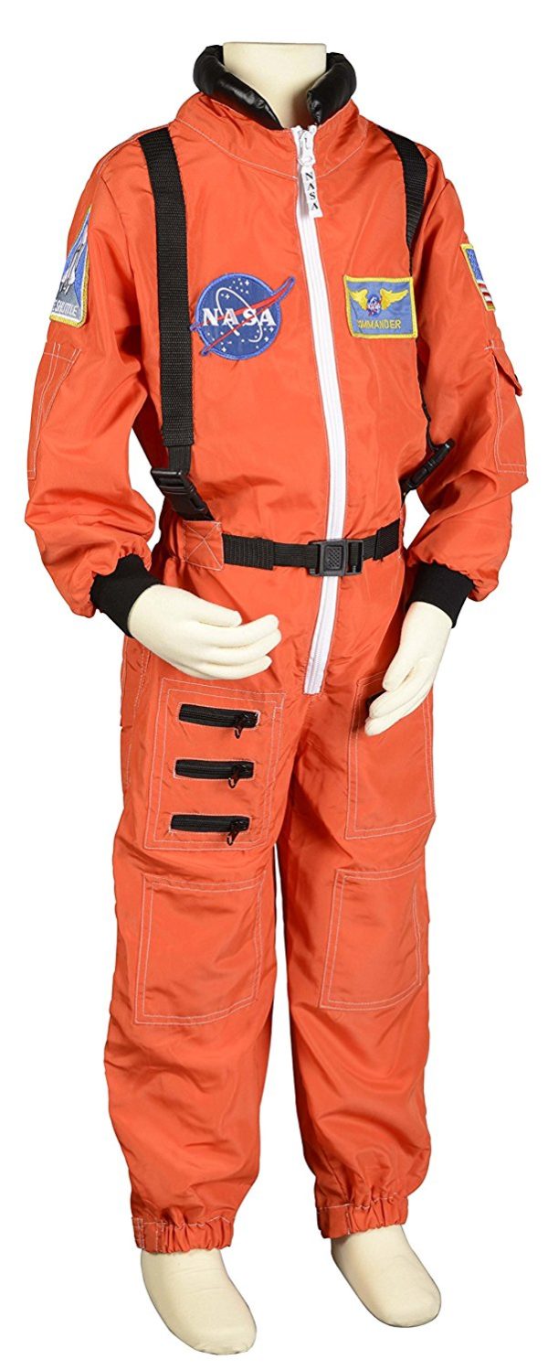 Fantasia Macacão de Astronauta Infantil Laranja