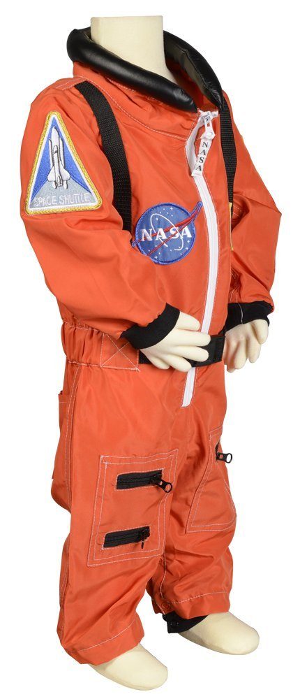 Fantasia Macacão de Astronauta Infantil Laranja