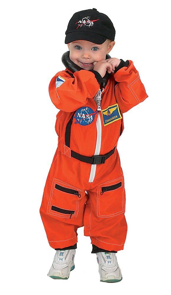 Fantasia Macacão de Astronauta Infantil Laranja