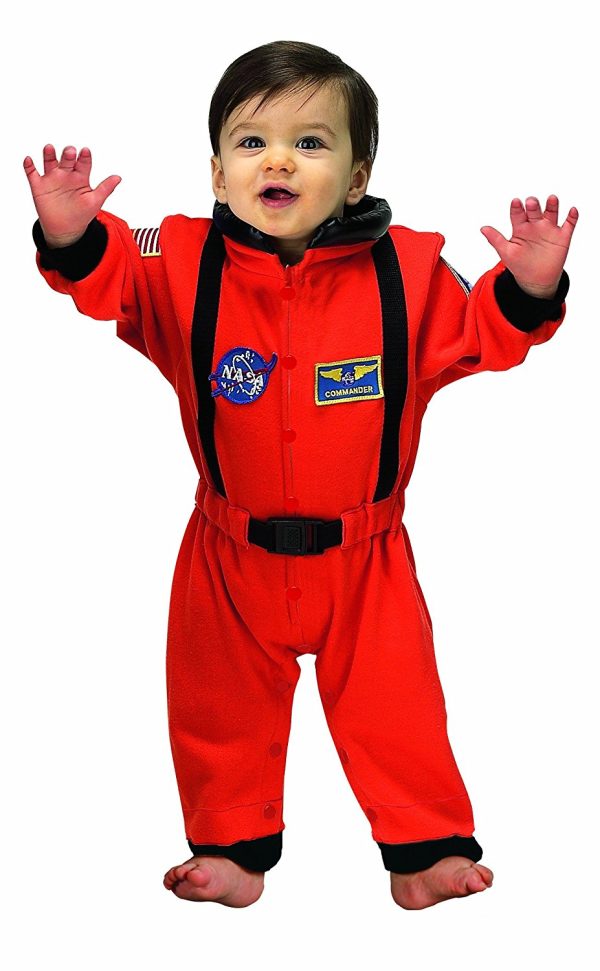 Fantasia Macacão de Astronauta Infantil Laranja