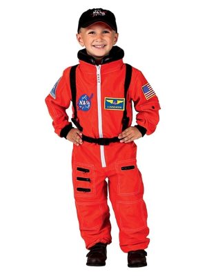 Fantasia Macacão de Astronauta Infantil Laranja