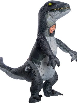 Fantasia Mundo Jurássico Reino Caído Velociraptor Infantil Inflável Fantasia Mundo Jurássico Reino Caído Velociraptor Infantil Inflável