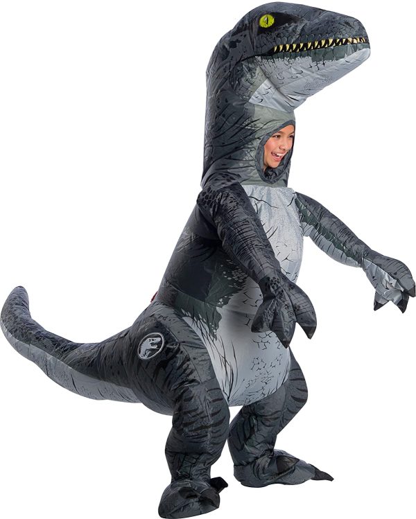 Fantasia Mundo Jurássico Reino Caído Velociraptor Infantil Inflável Fantasia Mundo Jurássico Reino Caído Velociraptor Infantil Inflável