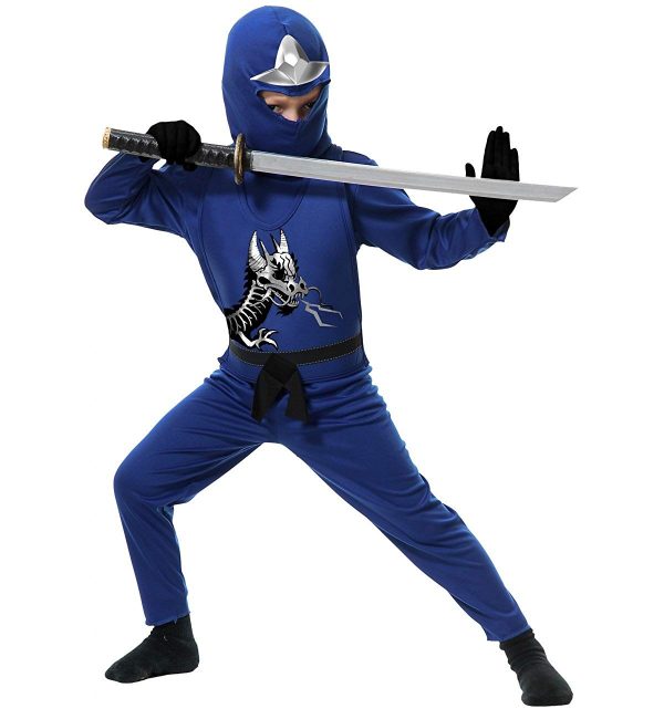Fantasia Ninja Avenger Infantil Azul Fantasia Ninja Avenger Infantil Azul
