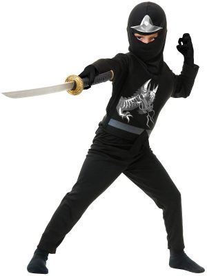 Fantasia Ninja Avenger Infantil Preto Fantasia Ninja Avenger Infantil Preto
